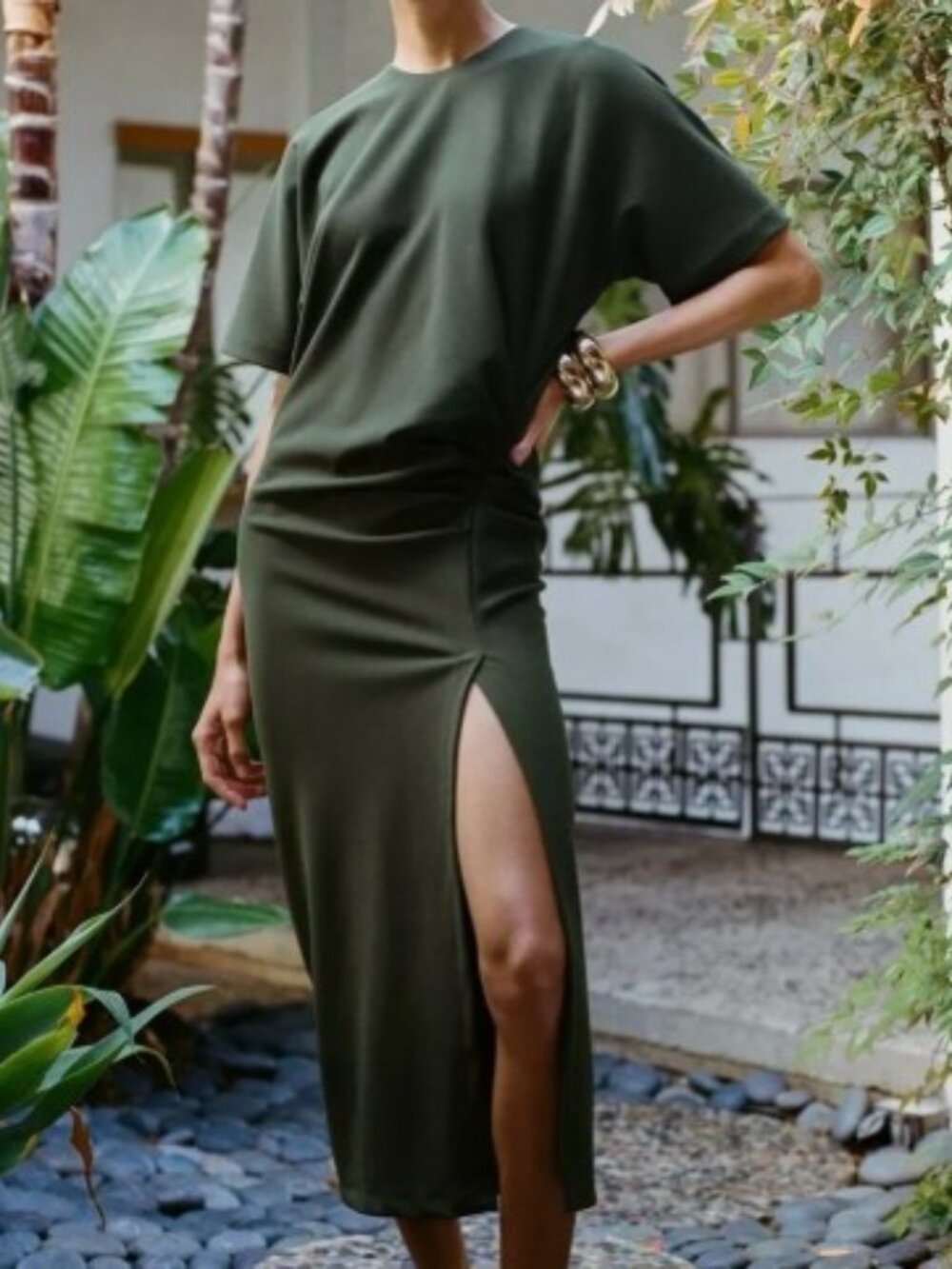 Ruched Midi Dress
